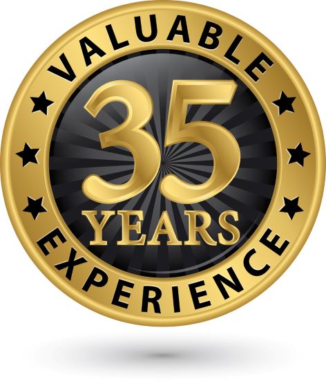 over 35 years experience 